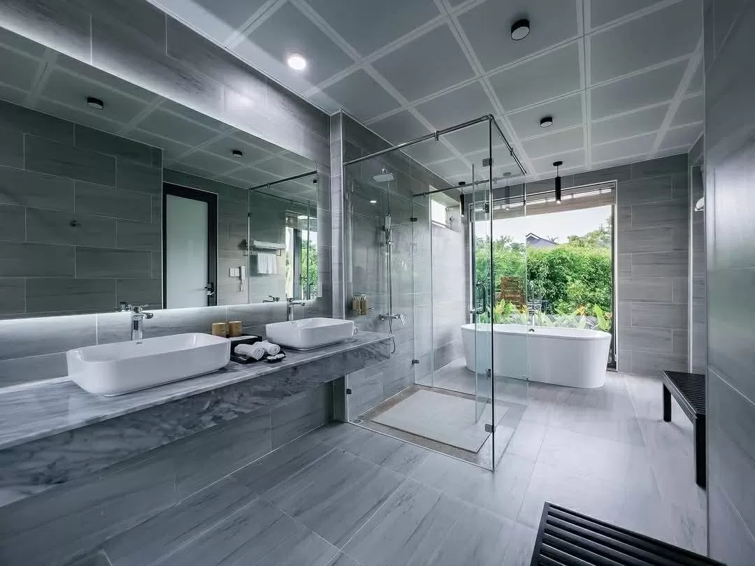 Nội thất phòng tắm sang xịn, hiện đại, đẳng cấp