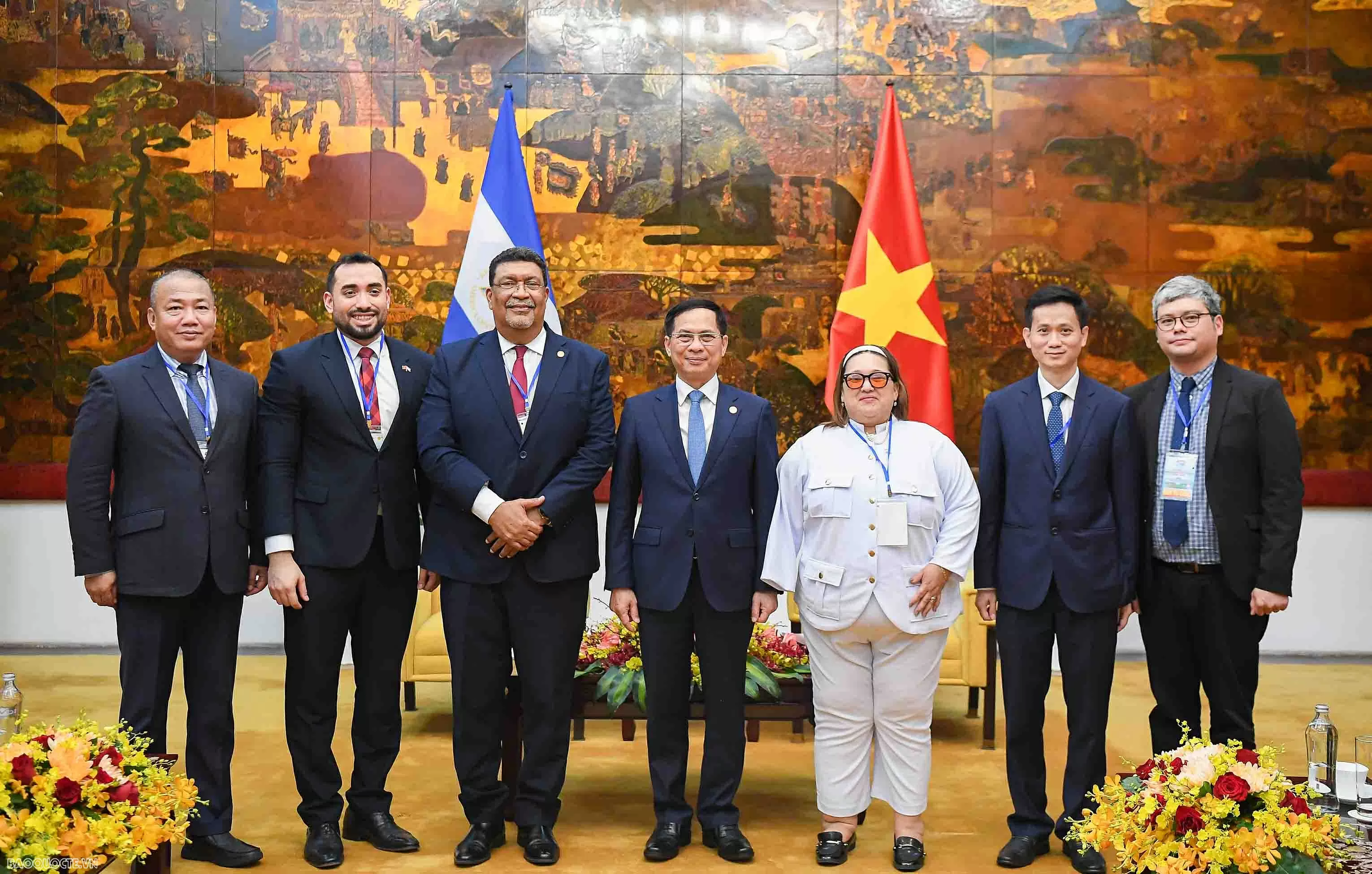 Phó Thủ tướng Chính phủ, Bộ trưởng Ngoại giao Bùi Thanh Sơn tiếp Bộ trưởng Ngoại giao Nicaragua, ngày 30/4/2025. (Ảnh: Nguyễn Hồng) Phó Thủ tướng Chính phủ, Bộ trưởng Ngoại giao Bùi Thanh Sơn tiếp Bộ trưởng Ngoại giao Nicaragua, ngày 30/4/2025. (Ảnh: Nguyễn Hồng)