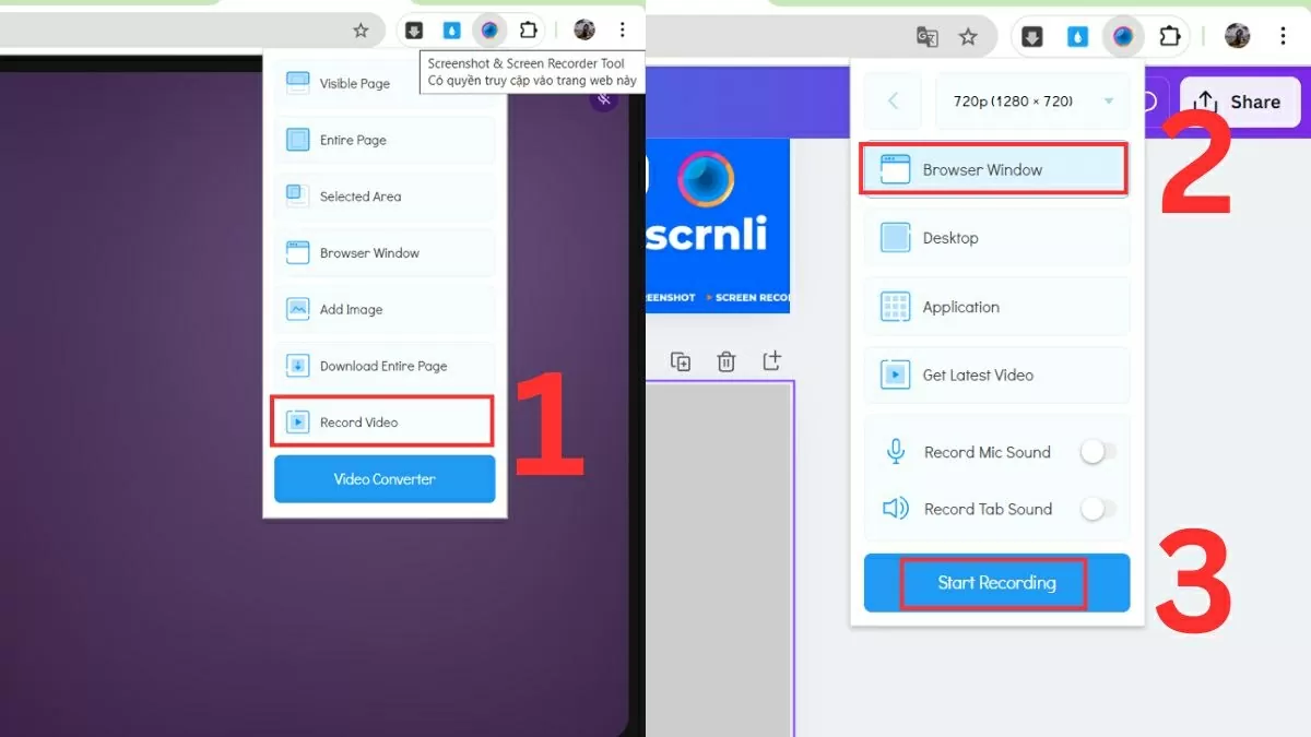 Chọn cửa sổ tương ứng với Google Meet để bắt đầu quay lại. Chọn cửa sổ tương ứng với Google Meet để bắt đầu quay lại.