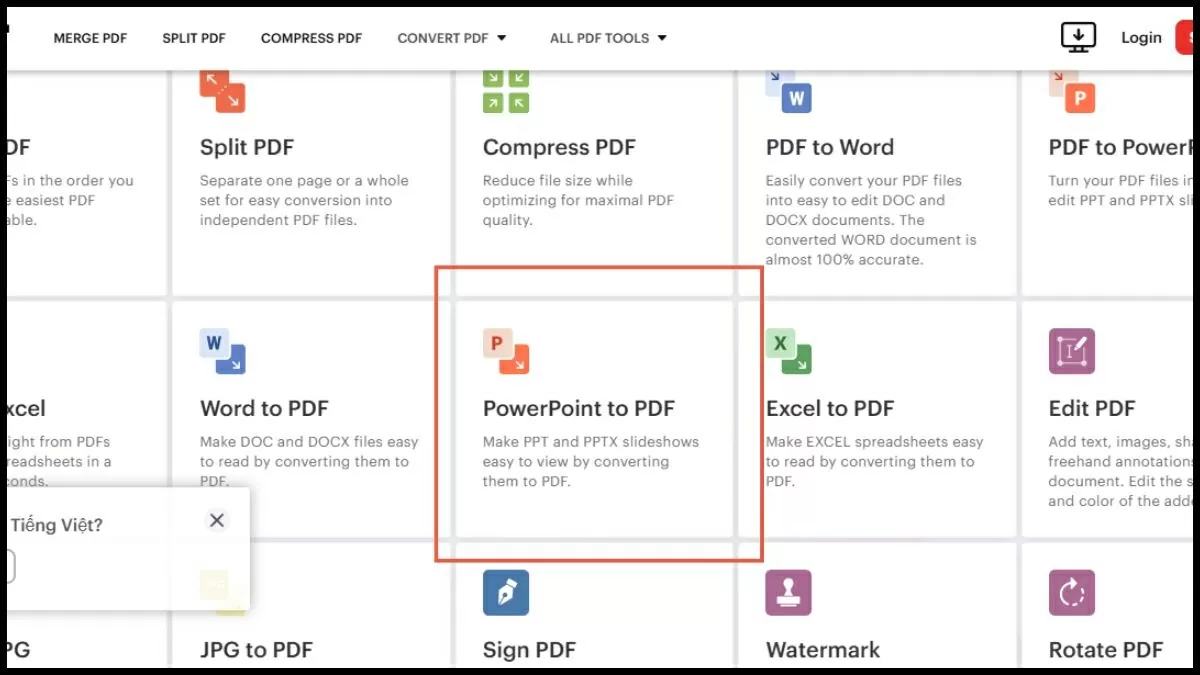 Truy cập vào trang web Truy cập vào trang web
