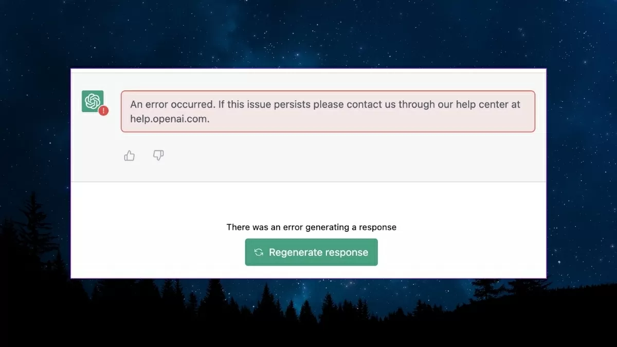 Lỗi hiển thị “An error occurred” Lỗi hiển thị “An error occurred”