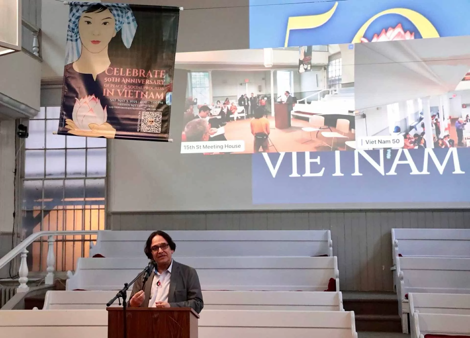 Bạn bè Hoa Kỳ và quốc tế ở thành phố New York kỷ niệm 50 năm ‘Hòa bình và tiến bộ xã hội tại Việt Nam’ Bạn bè Hoa Kỳ và quốc tế ở thành phố New York kỷ niệm 50 năm ‘Hòa bình và tiến bộ xã hội tại Việt Nam’