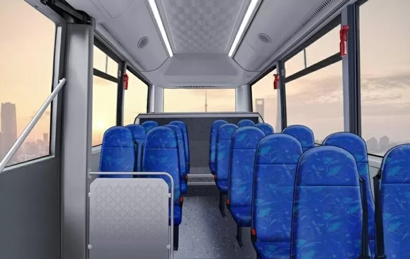 Nội thất của xe buýt điện VinFast EB 6 phiên bản chuyên chở học sinh Nội thất của xe buýt điện VinFast EB 6 phiên bản chuyên chở học sinh
