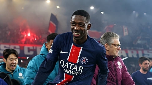 Dembele phá kỷ lục của Mbappe tại Champions League