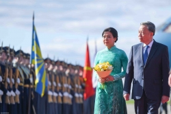 Lễ đón chính thức Tổng Bí thư Tô Lâm và Phu nhân tại Nga