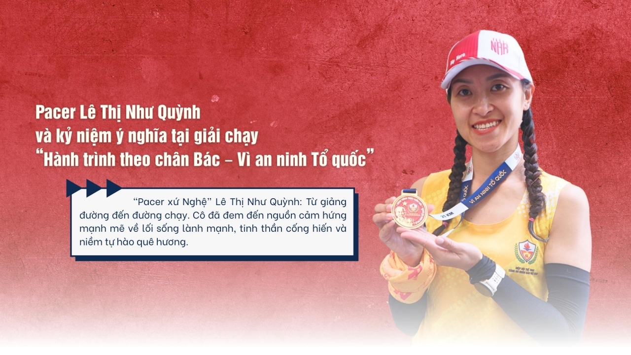 Từ giảng đường đến đường đua: Nữ pacer Lê Thị Như Quỳnh và hành trình tại giải chạy theo chân Bác