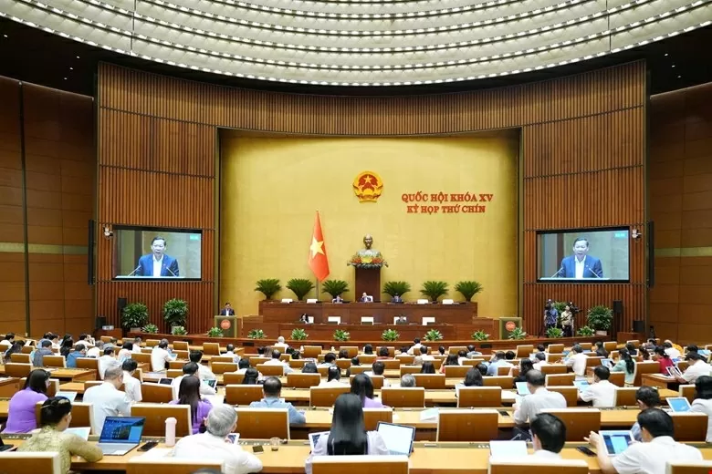 Toàn cảnh phiên họp sáng 9/5. (Nguồn: Quốc hội)