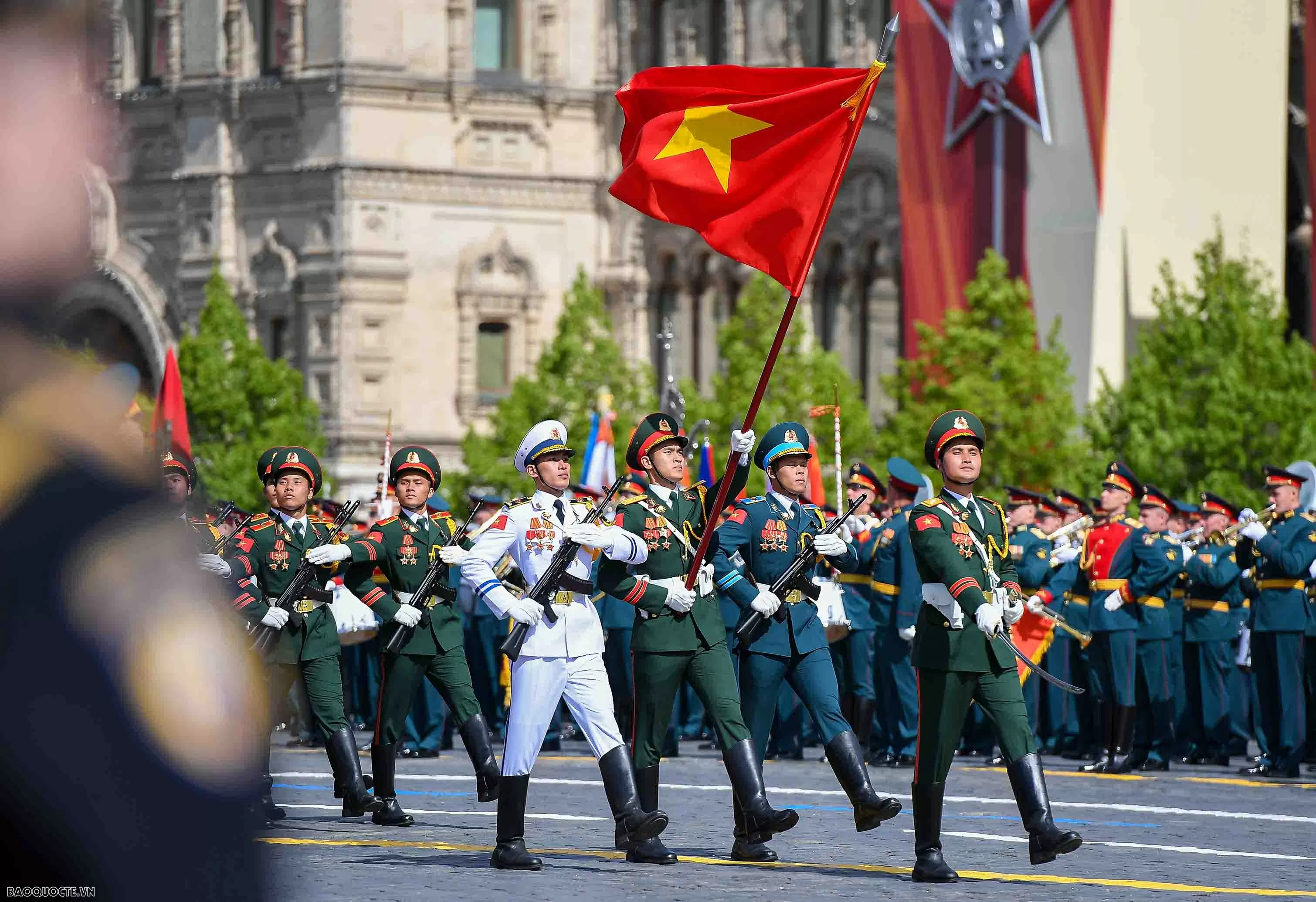 Đoàn Quân đội nhân dân Việt Nam tại Lễ duyệt binh ở Quảng trường Đỏ Đoàn Quân đội nhân dân Việt Nam tại Lễ duyệt binh kỷ niệm 80 năm Chiến thắng trong Chiến tranh vệ quốc vĩ đại