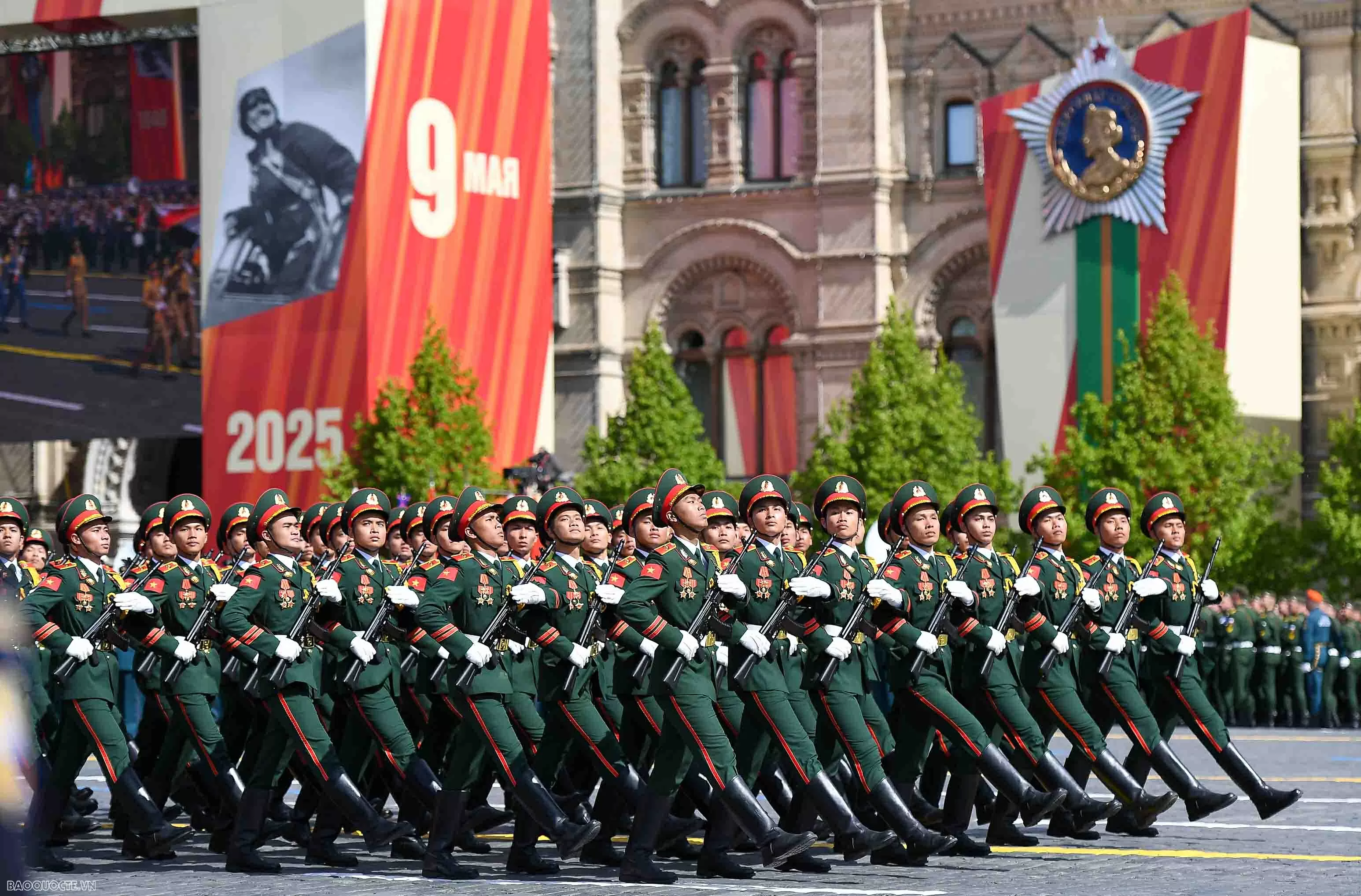 Đoàn Quân đội nhân dân Việt Nam tại Lễ duyệt binh ở Quảng trường Đỏ Đoàn Quân đội nhân dân Việt Nam tại Lễ duyệt binh kỷ niệm 80 năm Chiến thắng trong Chiến tranh vệ quốc vĩ đại