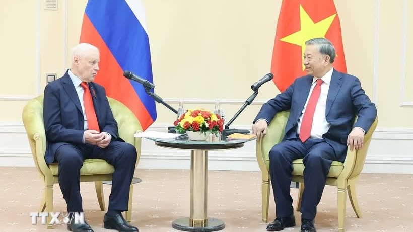 Tổng Bí thư Tô Lâm gặp Chủ tịch Đảng Nước Nga công bằng-Những người yêu nước-Vì sự thật