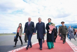 Tổng Bí thư Tô Lâm và Phu nhân bắt đầu thăm cấp Nhà nước Belarus