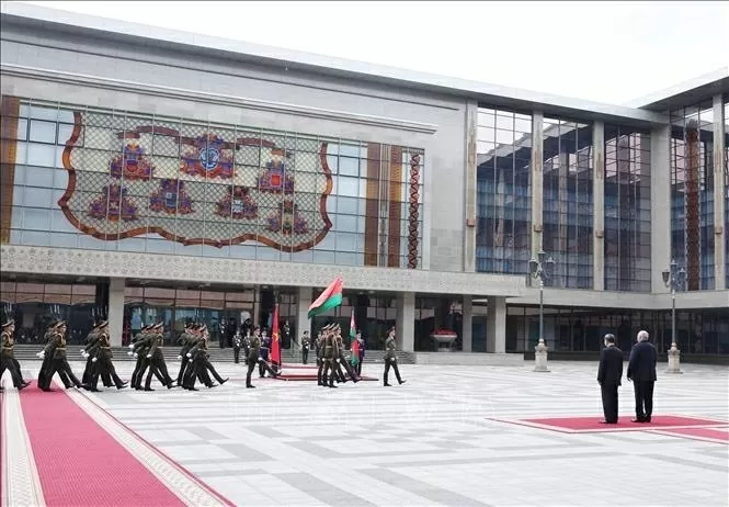Tổng thống Belarus chủ trì lễ đón chính thức Tổng Bí thư Tô Lâm Tổng thống Belarus chủ trì lễ đón chính thức Tổng Bí thư Tô Lâm