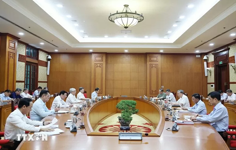 Toàn cảnh cuộc họp. (Nguồn: TTXVN) Toàn cảnh cuộc họp. (Nguồn: TTXVN)