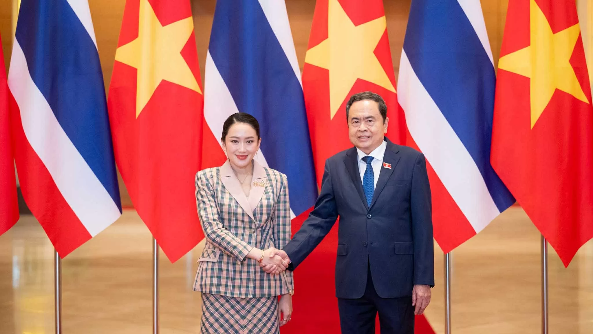 Chủ tịch Quốc hội Trần Thanh Mẫn hội kiến Thủ tướng Thái Lan Paetongtarn Shinawatra Chủ tịch Quốc hội Trần Thanh Mẫn hội kiến Thủ tướng Thái Lan Paetongtarn Shinawatra