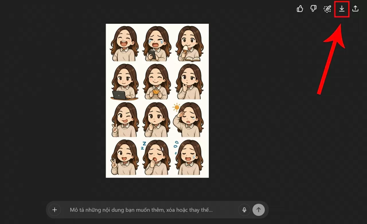 Nhấn vào ảnh vừa tạo. Nhấn vào ảnh vừa tạo.