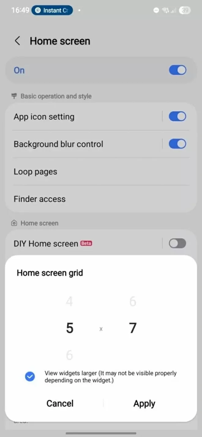 Home Up là mô-đun hữu ích được bổ sung trong Good Lock