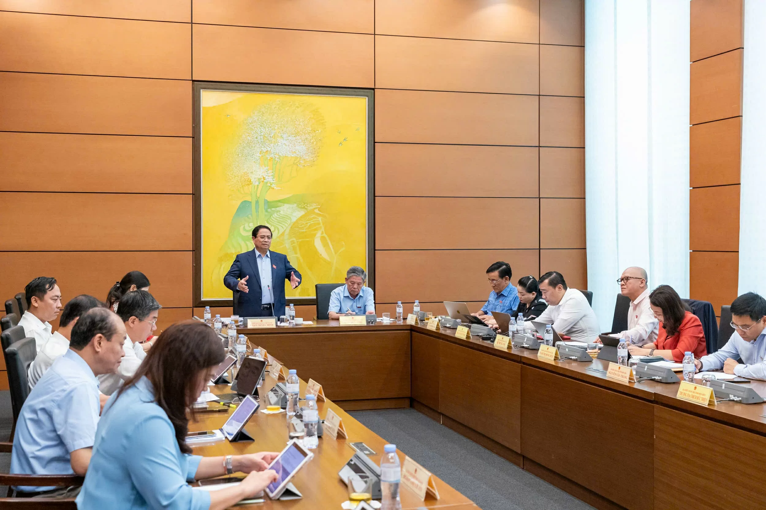 Thủ tướng Phạm Minh Chính phát biểu tại phiên thảo luận sáng 23/5. (Nguồn: Quốc hội) Thủ tướng Phạm Minh Chính phát biểu tại phiên thảo luận sáng 23/5. (Nguồn: Quốc hội)