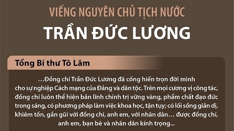 Những dòng sổ tang xúc động tiễn biệt nguyên Chủ tịch nước Trần Đức Lương