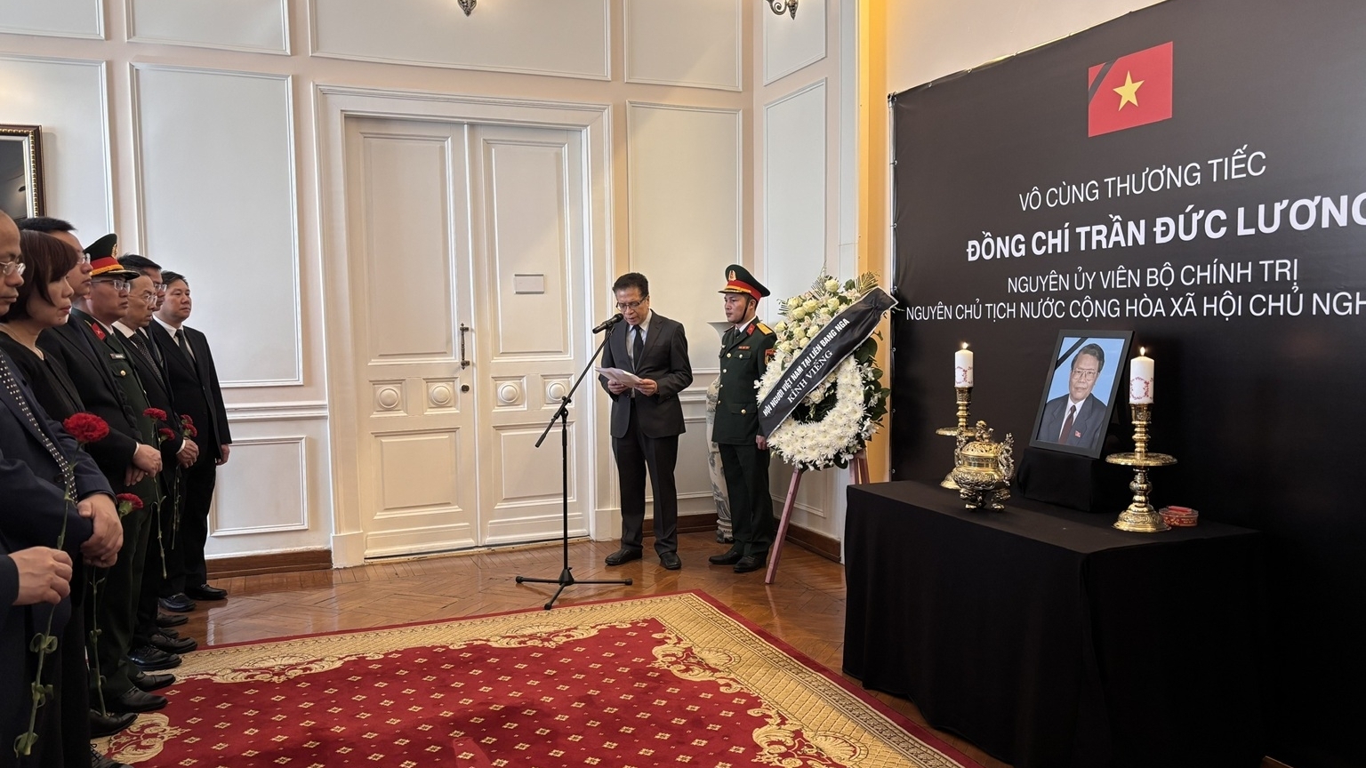 Lễ viếng và ghi sổ tang nguyên Chủ tịch nước Trần Đức Lương tại Nga