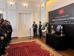 Lễ viếng và ghi sổ tang nguyên Chủ tịch nước Trần Đức Lương tại Nga