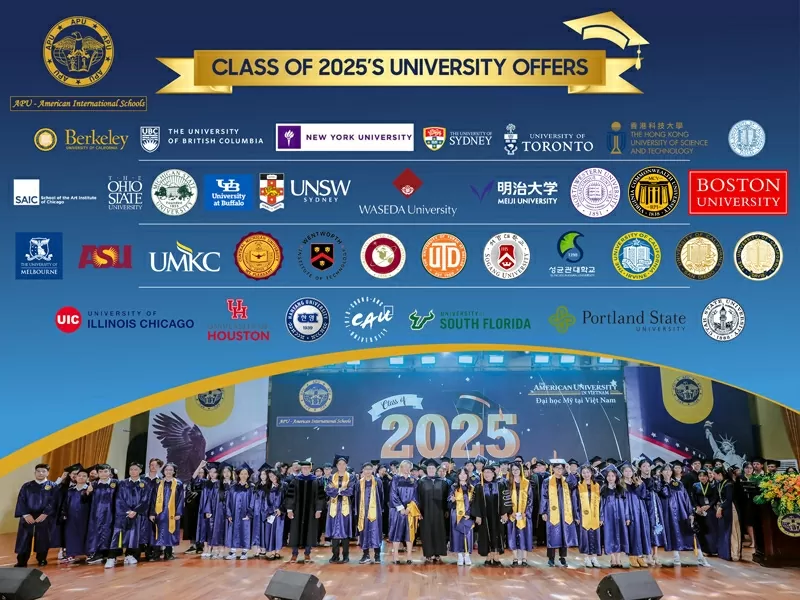 Hệ thống Trường Quốc tế Hoa Kỳ APU ghi dấu ấn với 28 triệu USD học bổng cho học sinh tốt nghiệp năm 2025 Hệ thống Trường Quốc tế Hoa Kỳ APU ghi dấu ấn với 28 triệu USD học bổng cho học sinh tốt nghiệp năm 2025