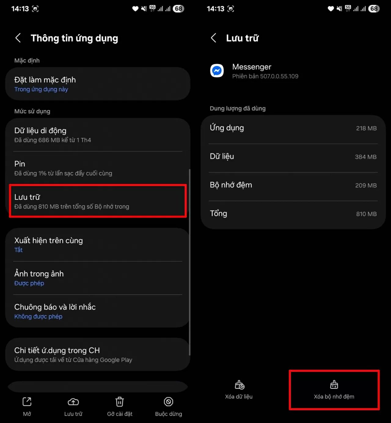 Tiếp tục chọn phần Lưu trữ . Tiếp tục chọn phần Lưu trữ .