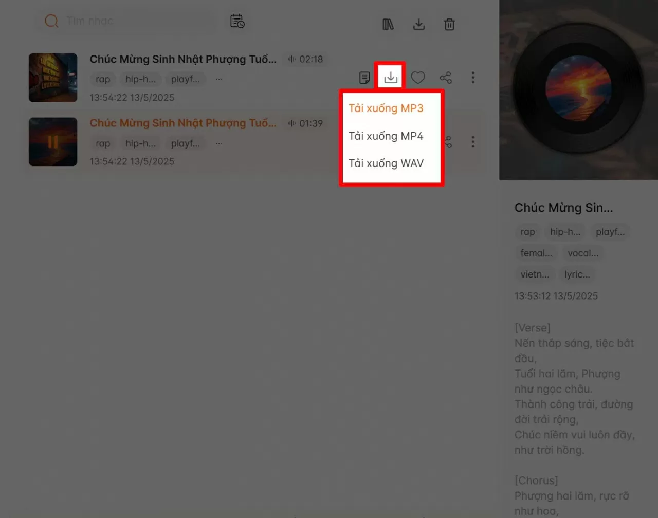 Nghe thử từng bản, chọn bản yêu thích. Nghe thử từng bản, chọn bản yêu thích.