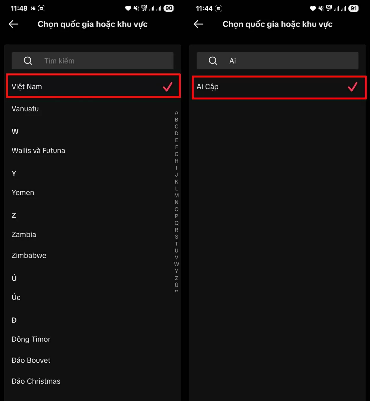 Tìm và chọn quốc gia bạn muốn chuyển đến. Tìm và chọn quốc gia bạn muốn chuyển đến.