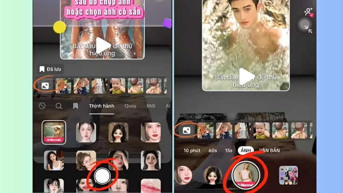 Chọn ảnh từ thư viện hoặc chụp một tấm selfie mới. Chọn ảnh từ thư viện hoặc chụp một tấm selfie mới.