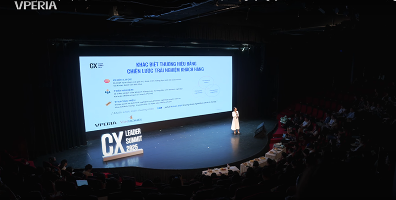 Bà Nguyễn Thu Hằng - Tổng Giám đốc Vinhomes - chia sẻ tại sự kiện CX Leaders Summit 2025. Bà Nguyễn Thu Hằng - Tổng Giám đốc Vinhomes - chia sẻ tại sự kiện CX Leaders Summit 2025.