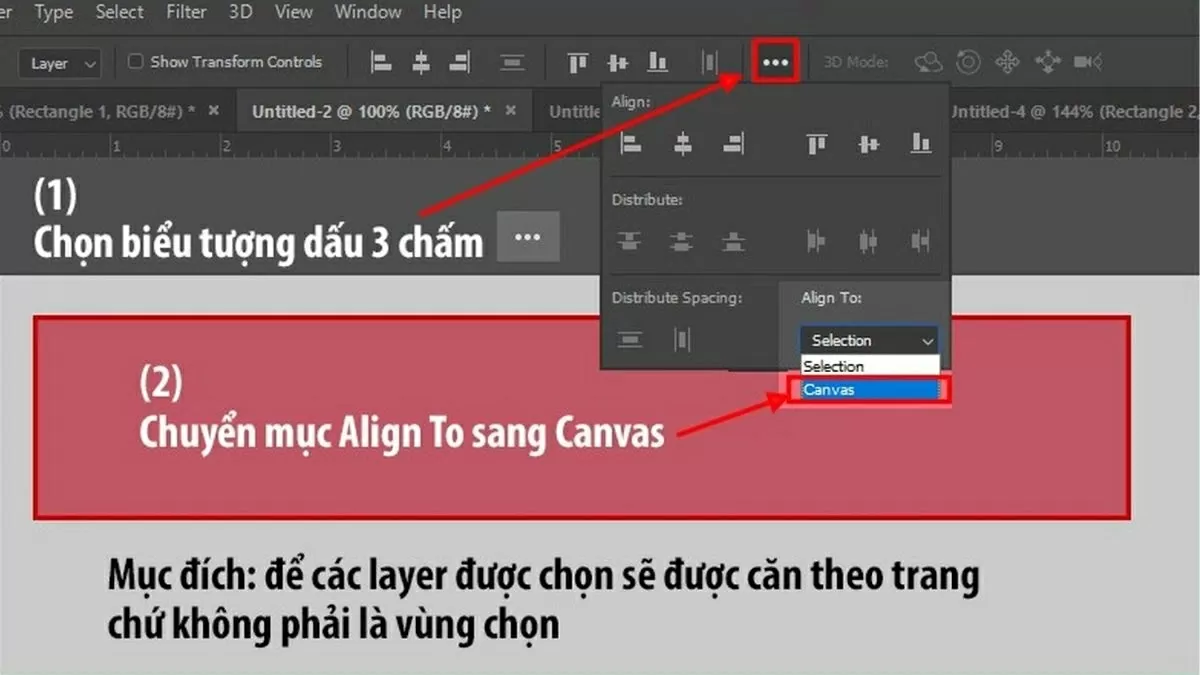 Trên thanh tùy chọn phía trên. Trên thanh tùy chọn phía trên.