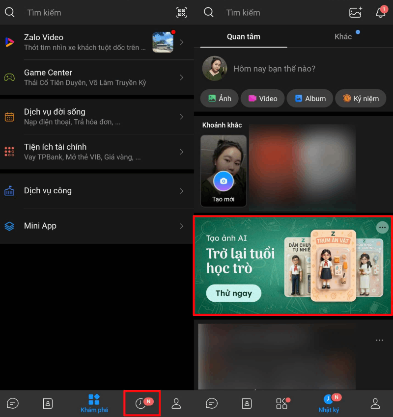 Mở ứng dụng Zalo. Mở ứng dụng Zalo.