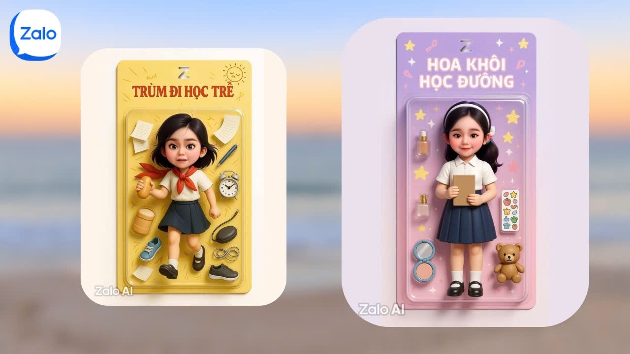 Cách tạo ảnh thẻ đồ chơi tuổi học trò bằng Zalo AI đơn giản