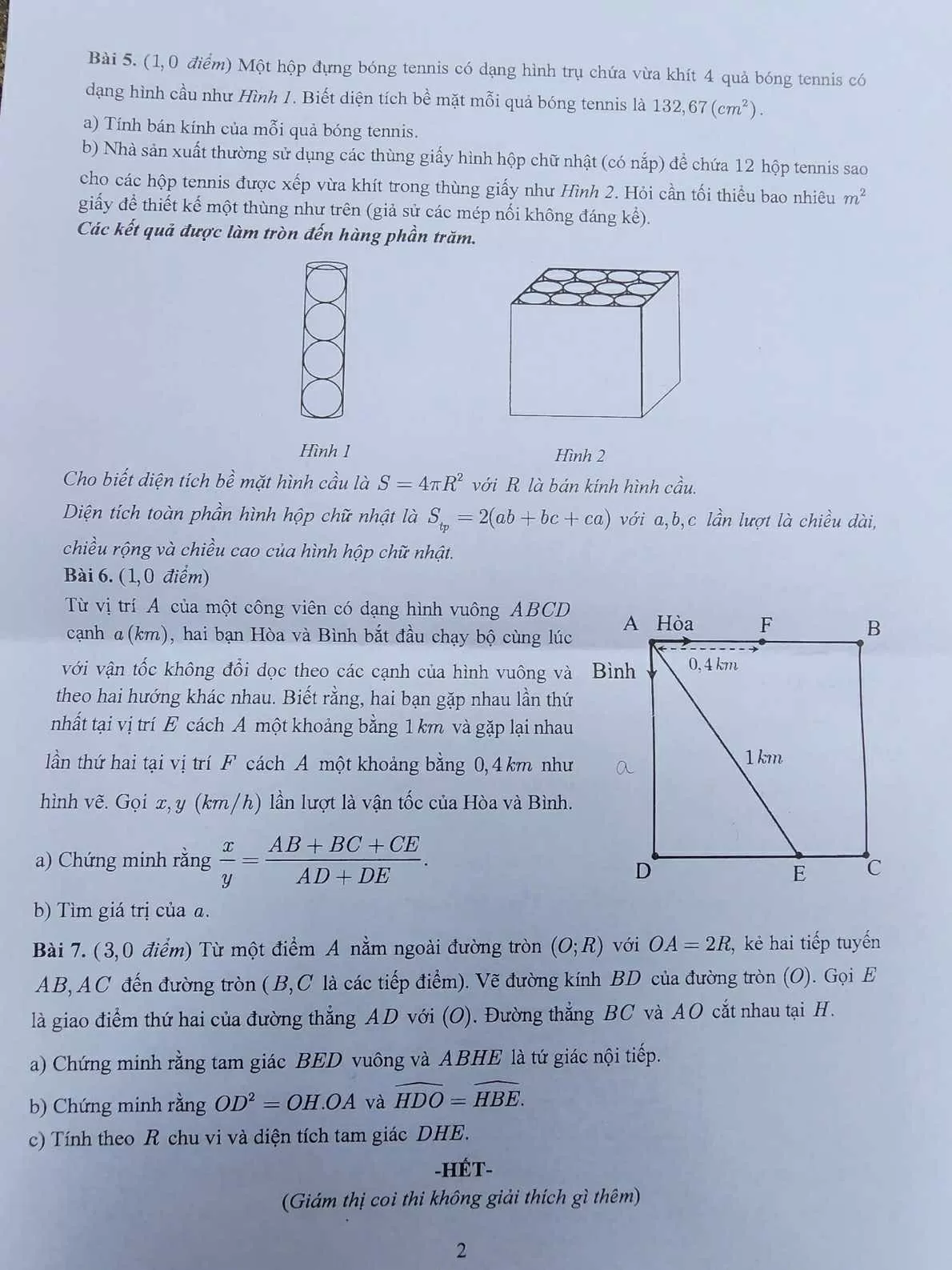 Đáp án và đề thi môn Toán vào lớp 10 tại TP. Hồ Chí Minh năm 2025