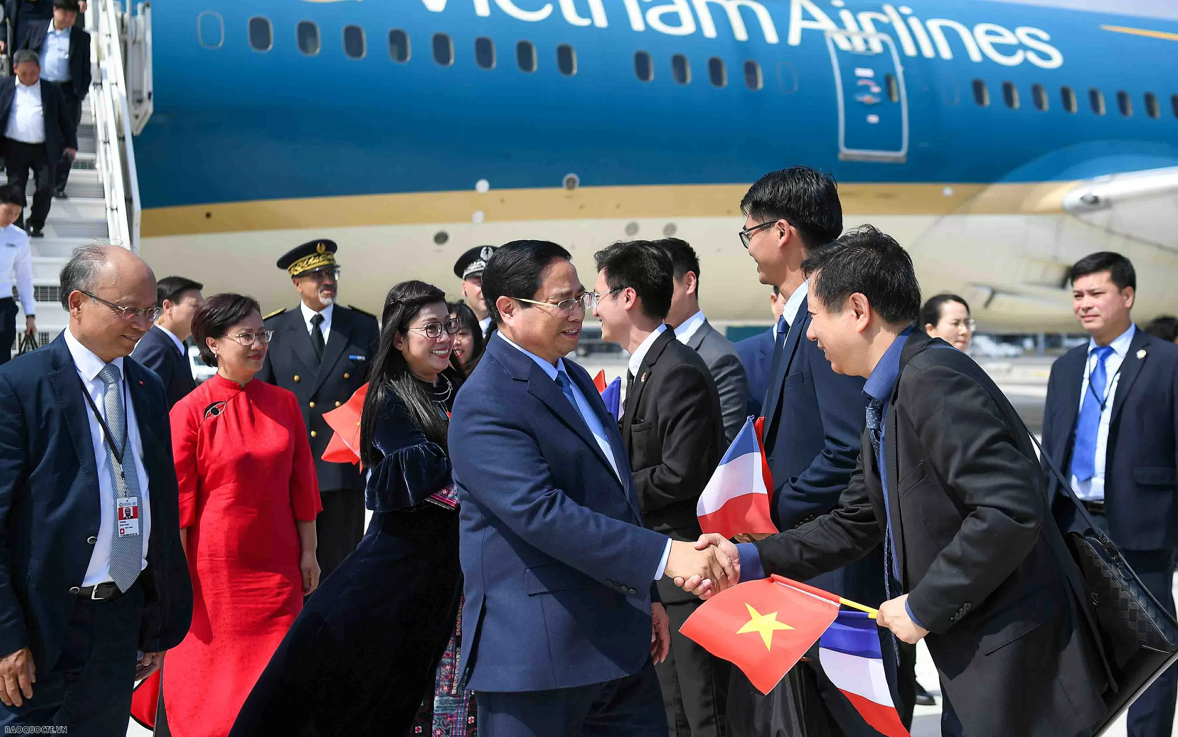 Thủ tướng Phạm Minh Chính và Phu nhân đến Nice, bắt đầu chuyến công tác tại Pháp