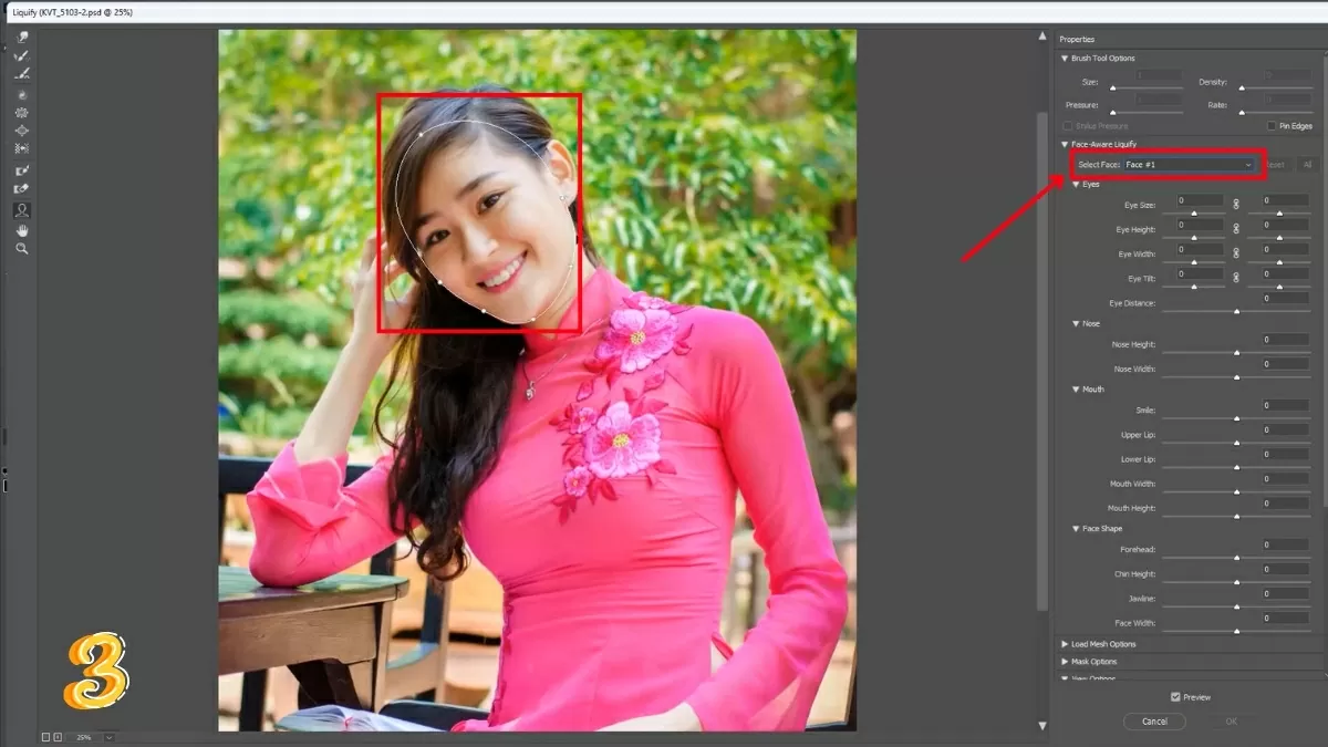 Nhấn “Select Face” ở góc phải.. Nhấn “Select Face” ở góc phải..