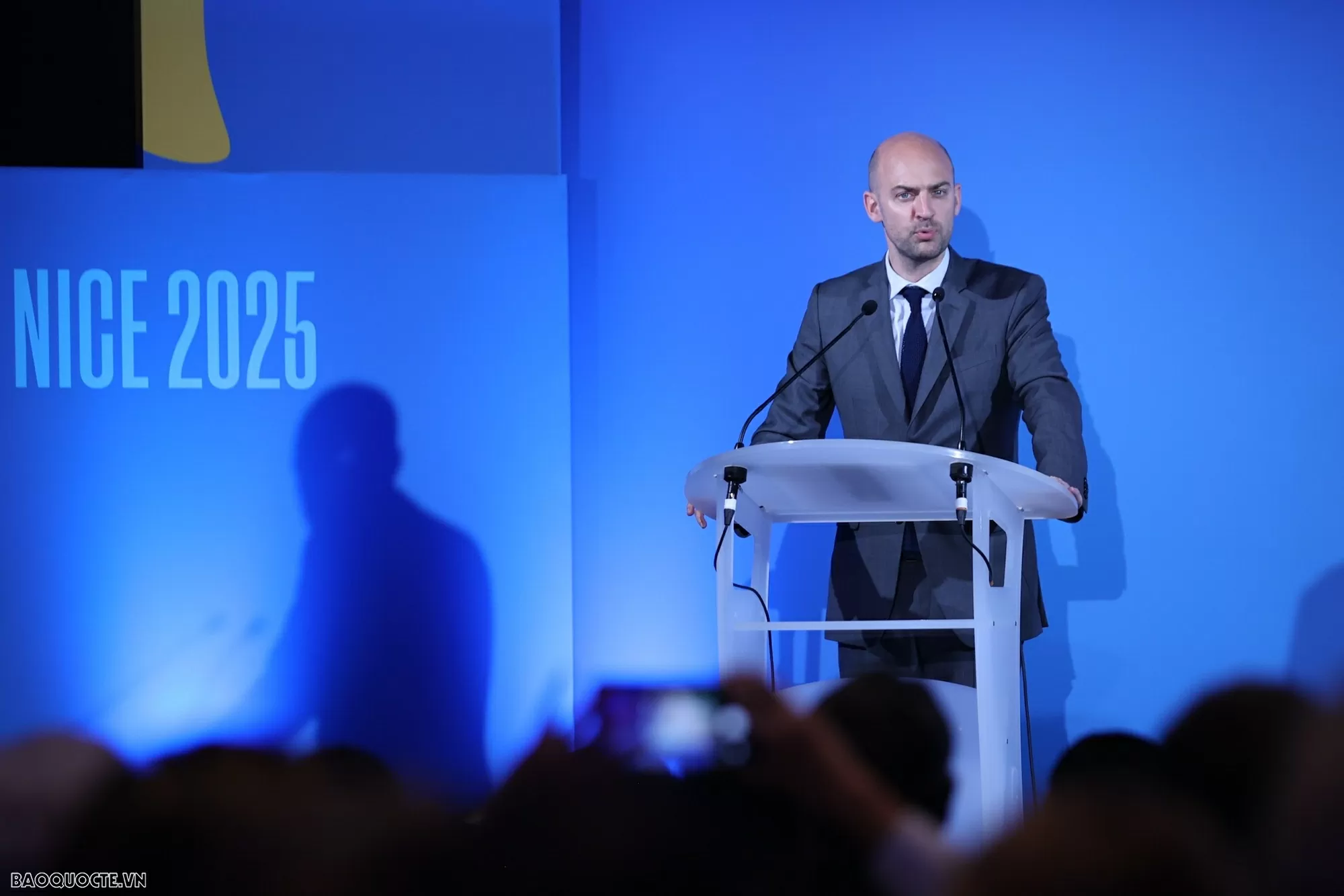 Ngoại trưởng Pháp Jean – Noel Barrot cảm ơn Việt Nam, Colombia và Iraq đã chủ trì sự kiện ý nghĩa này - Ảnh: VGP/Nhật Bắc