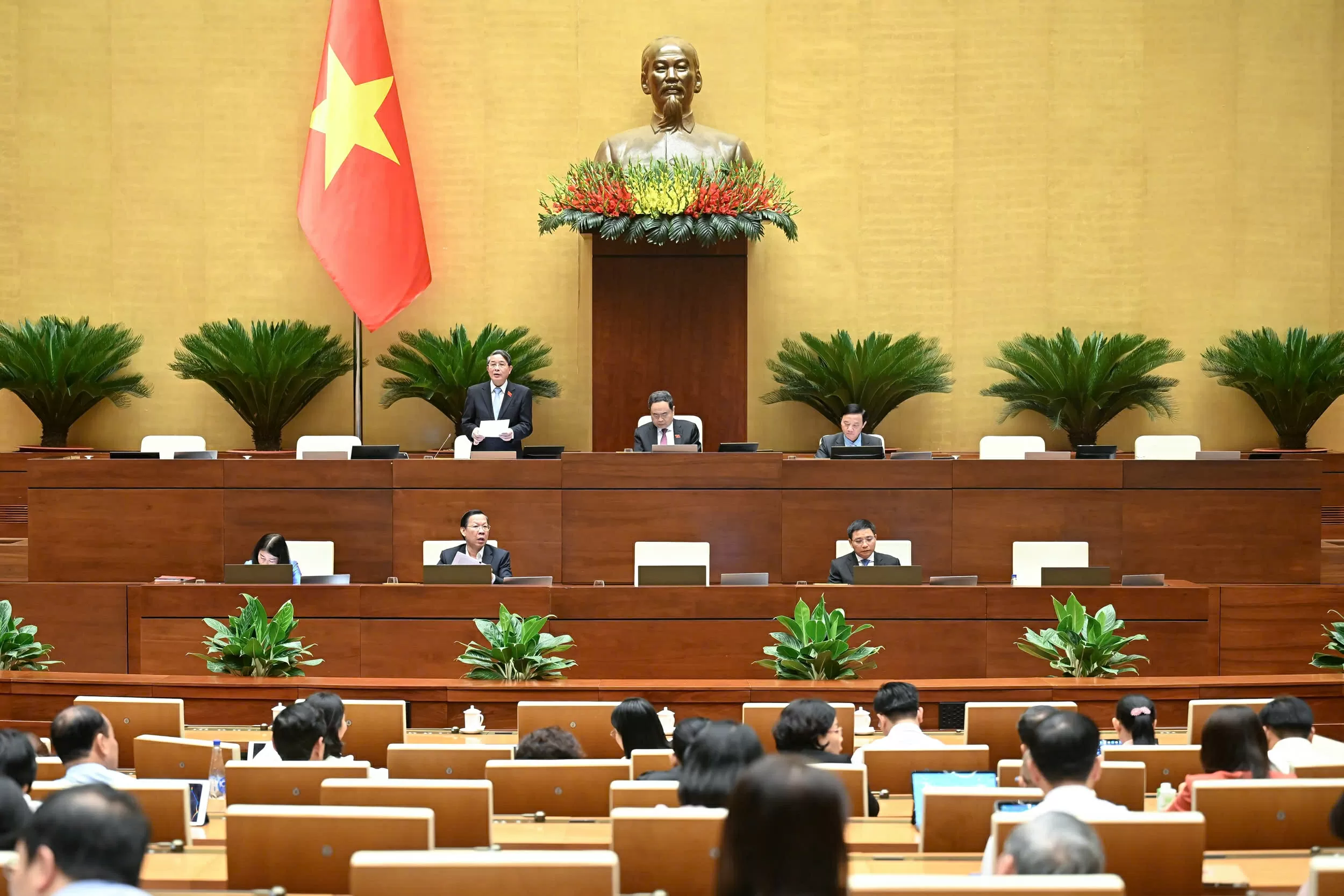 Toàn cảnh phiên thảo luận của Quốc hội chiều 11/6. (Nguồn: Quốc hội)