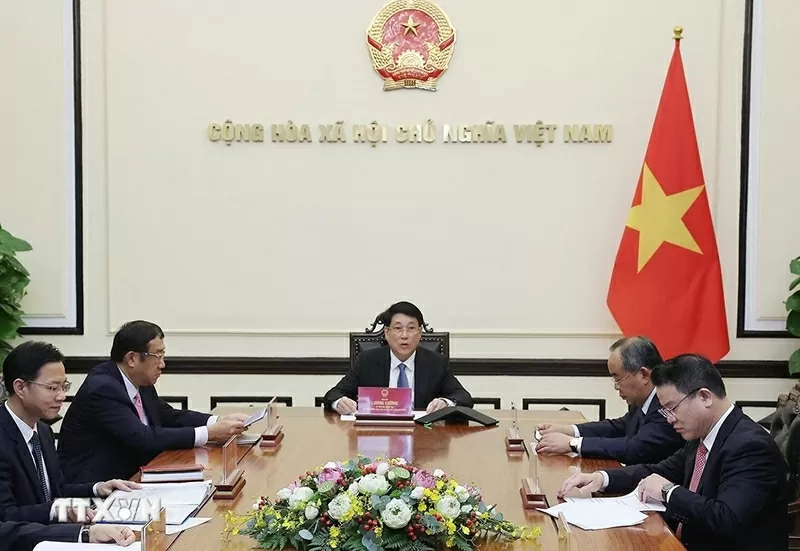 Chủ tịch nước Lương Cường điện đàm với tân Tổng thống Hàn Quốc Lee Jae Myung