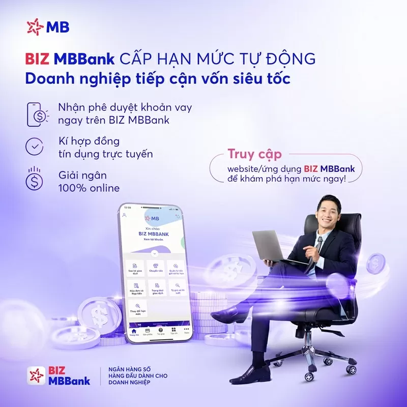 Với doanh nghiệp cần nguồn vốn dự trữ, hạn mức tại BIZ MBBank như 1 khoản “bảo hiểm” mà ngân hàng chỉ tính lãi tại thời điểm doanh nghiệp giải ngân. Với doanh nghiệp cần nguồn vốn dự trữ, hạn mức tại BIZ MBBank như 1 khoản “bảo hiểm” mà ngân hàng chỉ tính lãi tại thời điểm doanh nghiệp giải ngân.