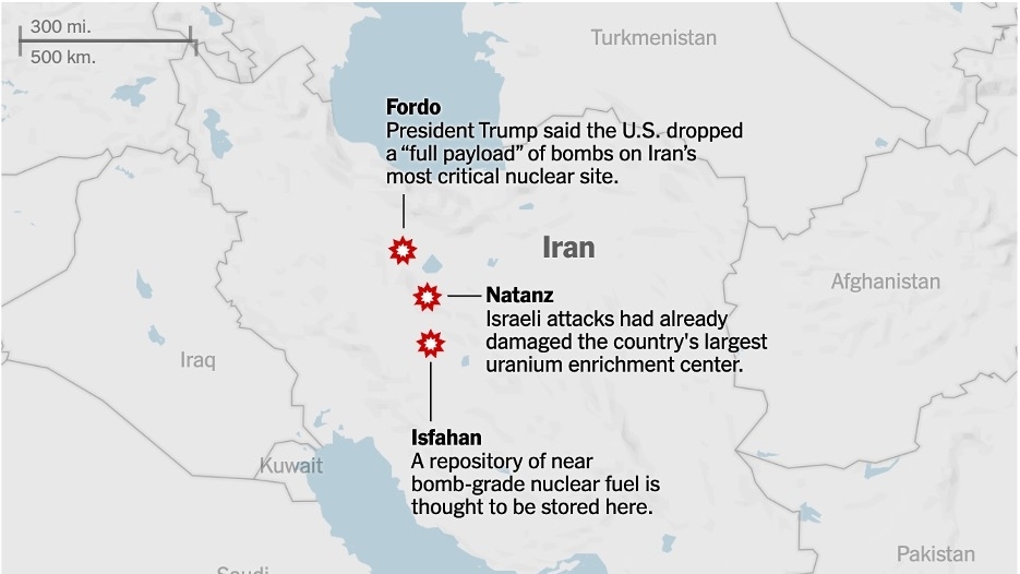 Căng thẳng leo thang, Mỹ ném bom 3 cơ sở hạt nhân ở Iran; Tehran siết chặt bảo vệ lãnh tụ tối cao, chuẩn bị kịch bản người kế nhiệm
