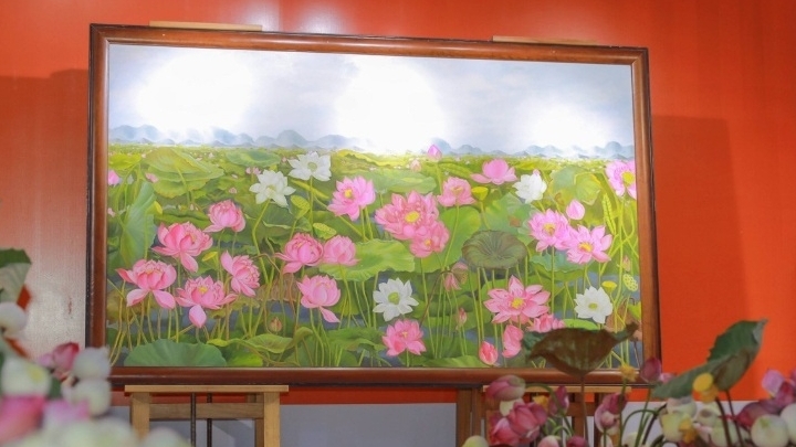 Cơ hội để người yêu tranh Sen thưởng lãm phiên bản 'Liên hoa tịnh cảnh' nổi tiếng