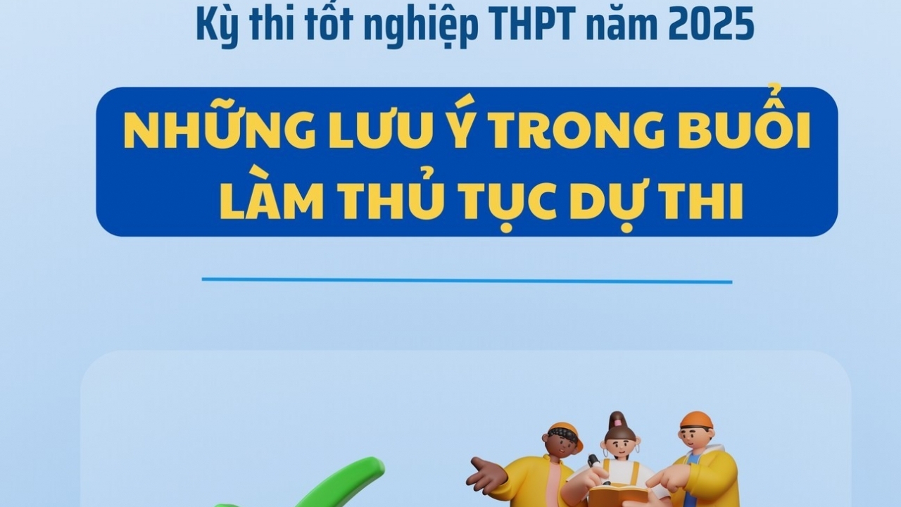 Hôm nay, thí sinh làm thủ tục dự thi tốt nghiệp THPT 2025