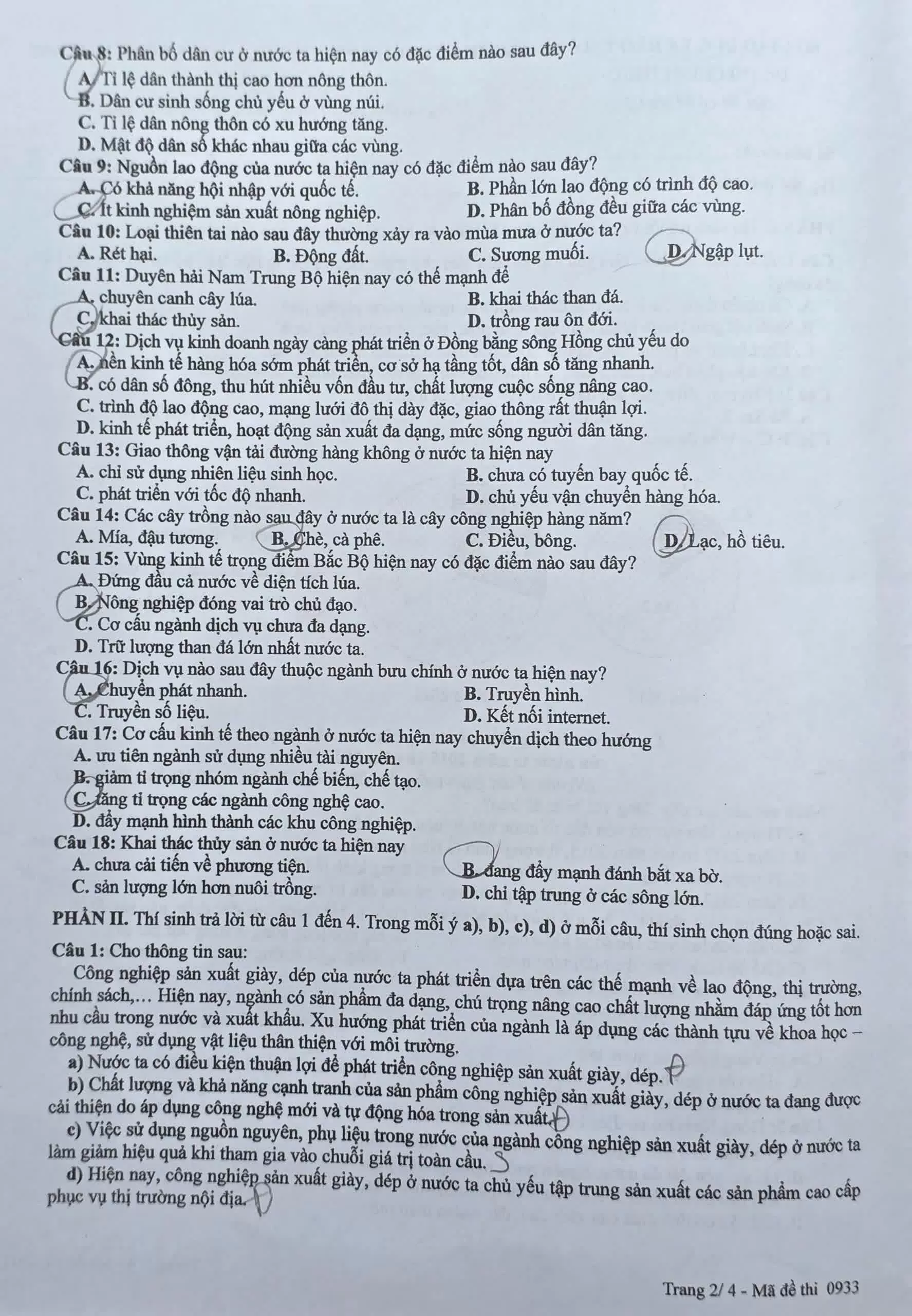 Đề thi môn Địa Lý tốt nghiệp THPT 2025 Đề thi môn Địa Lý tốt nghiệp THPT 2025