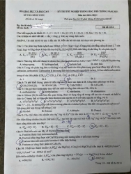 Đề thi môn Hóa học tốt nghiệp THPT 2025