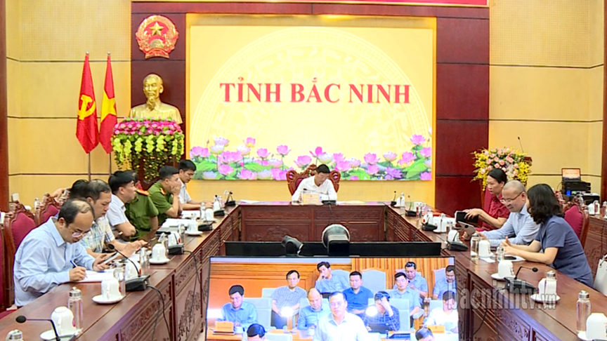 Toàn cảnh Hội nghị tại điểm cầu Bắc Ninh. (Nguồn: bacninhtv)