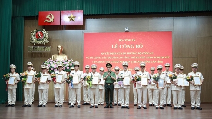 Từ 1/7, toàn quốc có 34 Công an cấp tỉnh (mới) và 3.319 Công an cấp xã