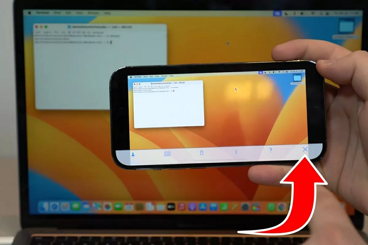 Nhấn vào biểu tượng “X” hoặc chọn “Disconnect” từ menu để ngắt kết nối.