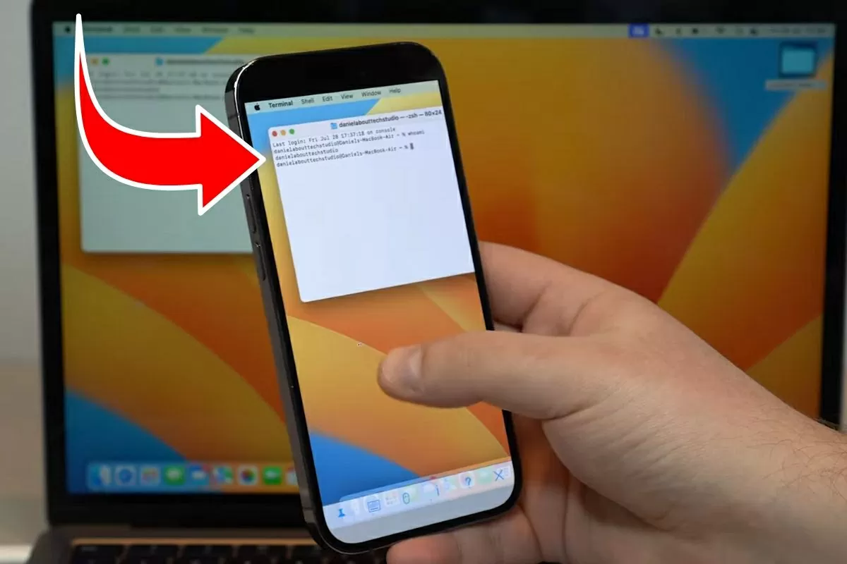 Màn hình MacBook sẽ hiện ngay trên iPhone. 