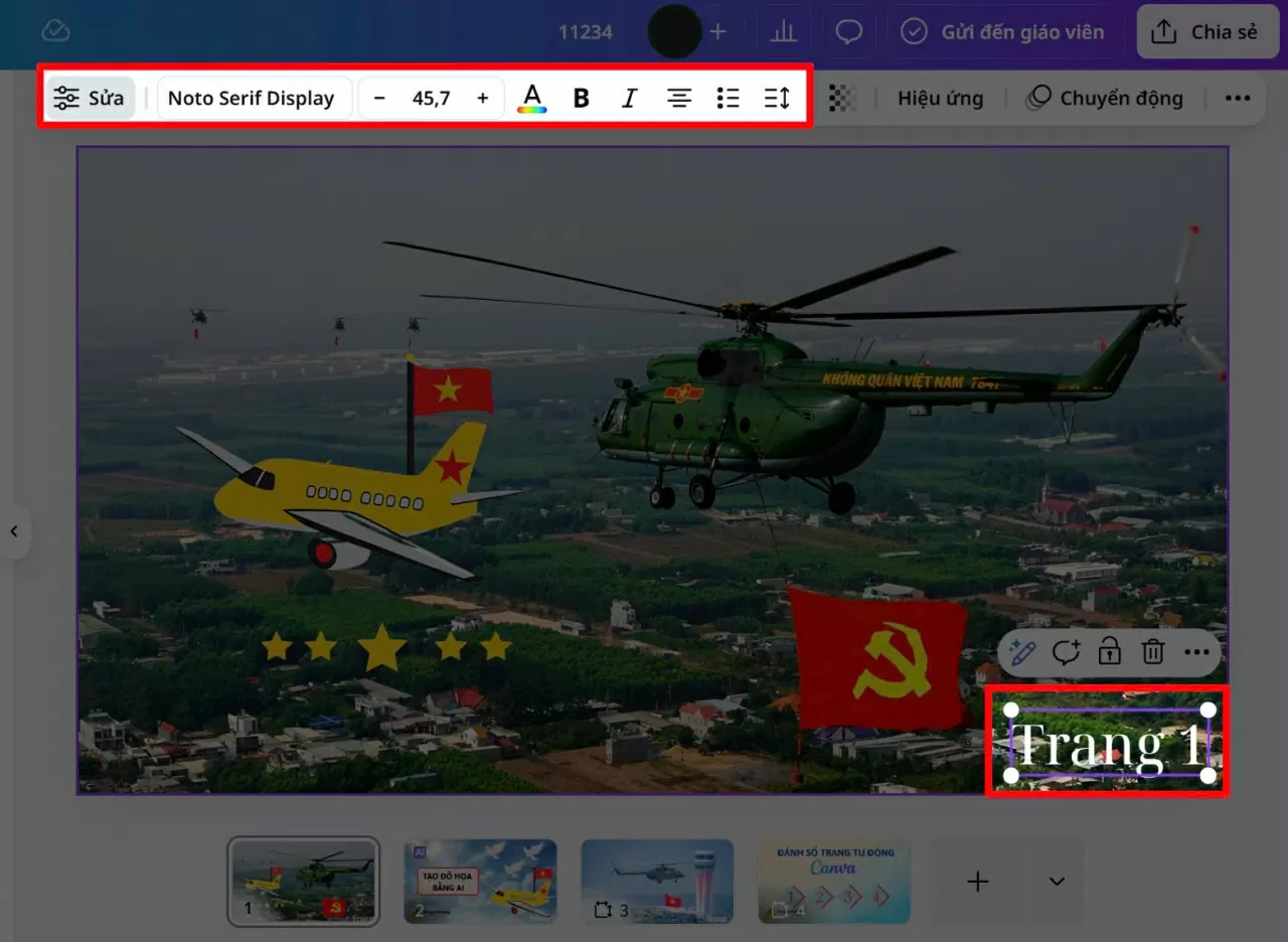 Tiến hành tùy chỉnh font chữ, kích cỡ, màu sắc,.. Tiến hành tùy chỉnh font chữ, kích cỡ, màu sắc,..